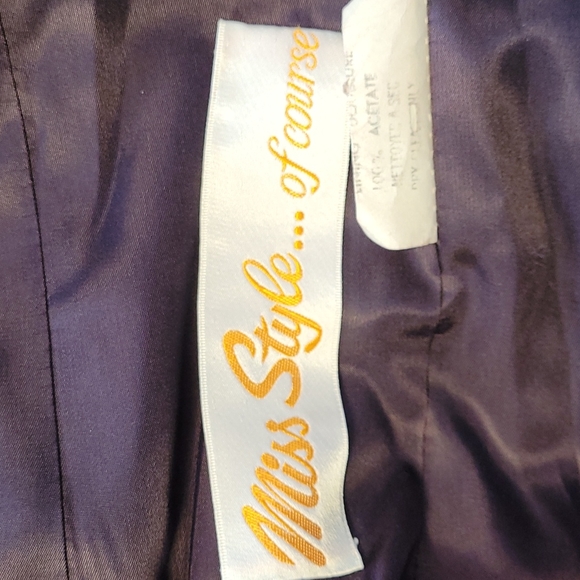 Miss Style of Course vintage 70's black velvet single breated blazer fully lined - Picture 9 of 14